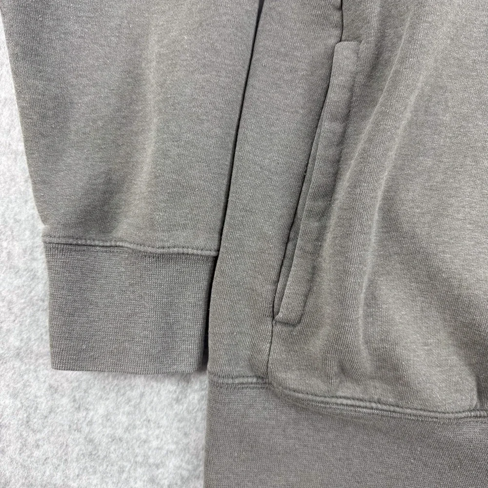 The North Face Hoodie Mens Large Gray Pullover Fleece Sweatshirt‎ Vertical Logo